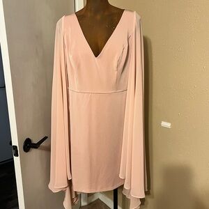 Ieena for Mac Duggal dress with flowy flutter sleeves!